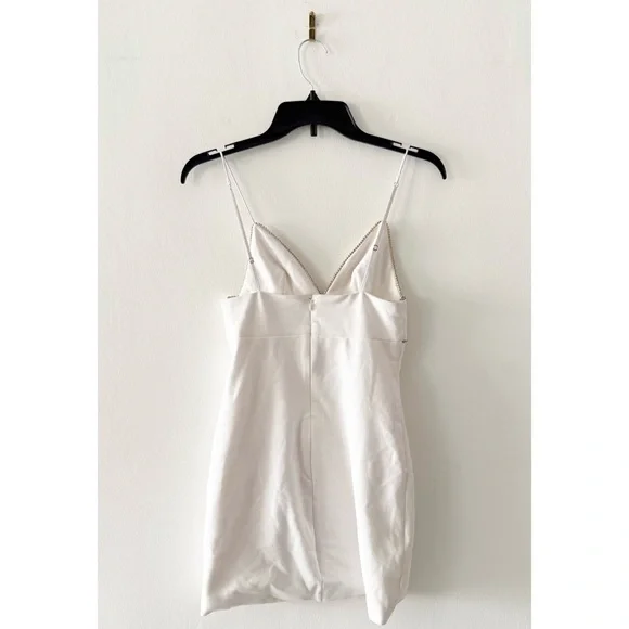 MESHKI Iyana Diamante Crystal Rhinestone White Mini Dress Size XS - Picture 6 of 8